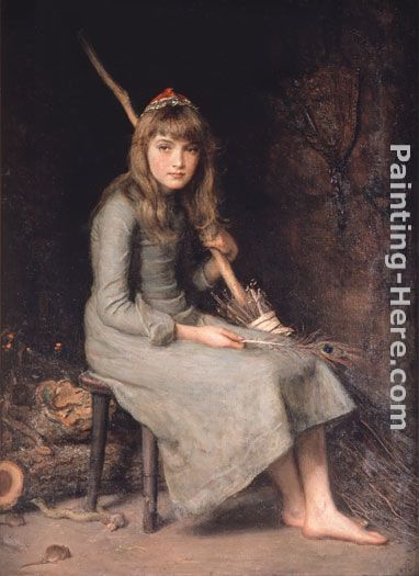 Cinderella painting - John Everett Millais Cinderella art painting